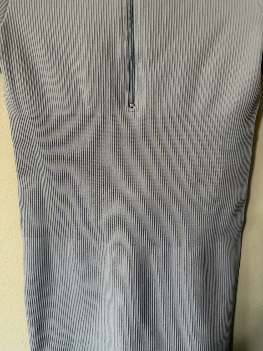 OQQ Ribbed Zip-Front Mini Dress in Light Blue Size M Bodycon Athleisure - Picture 5 of 6